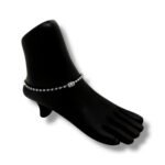 Elegant silver Payal with intricate design and delicate charms, perfect for traditional and modern wear.